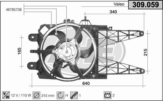 AHE 309.059 - Ventilators, Motora dzesēšanas sistēma autodraugiem.lv