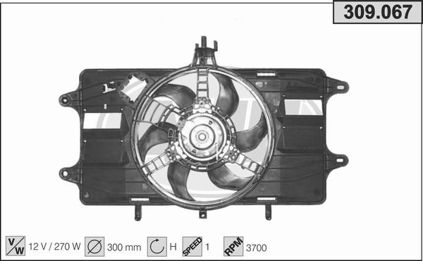 AHE 309.067 - Ventilators, Motora dzesēšanas sistēma autodraugiem.lv