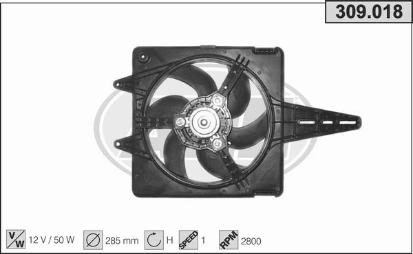 AHE 309.018 - Ventilators, Motora dzesēšanas sistēma autodraugiem.lv