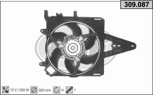 AHE 309.087 - Ventilators, Motora dzesēšanas sistēma autodraugiem.lv