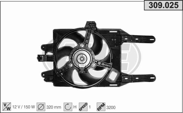 AHE 309.025 - Ventilators, Motora dzesēšanas sistēma autodraugiem.lv