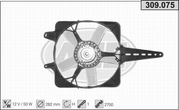 AHE 309.075 - Ventilators, Motora dzesēšanas sistēma autodraugiem.lv