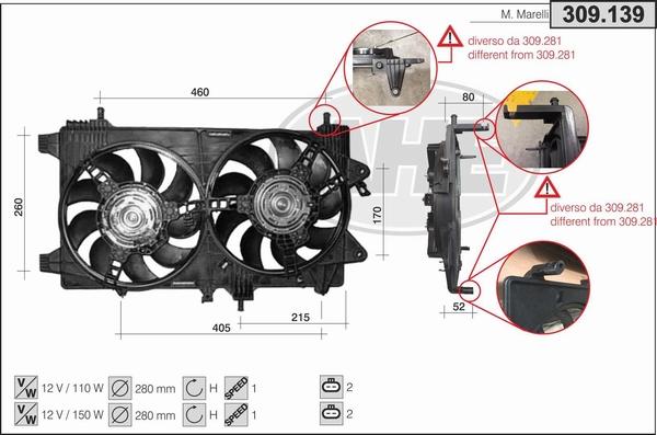 AHE 309.139 - Ventilators, Motora dzesēšanas sistēma autodraugiem.lv