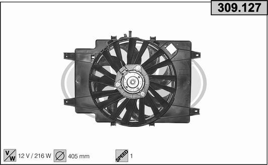 AHE 309.127 - Ventilators, Motora dzesēšanas sistēma autodraugiem.lv