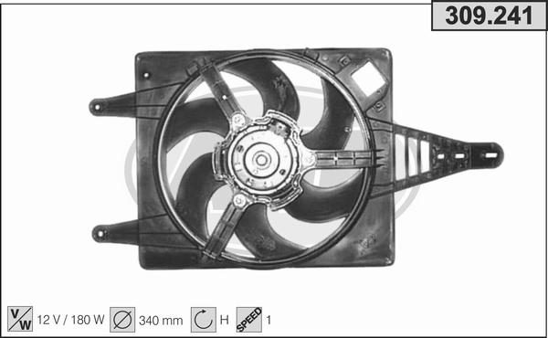 AHE 309.241 - Ventilators, Motora dzesēšanas sistēma autodraugiem.lv