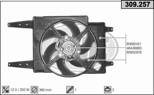 AHE 309.257 - Ventilators, Motora dzesēšanas sistēma autodraugiem.lv