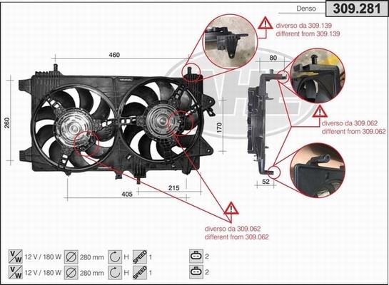 AHE 309.281 - Ventilators, Motora dzesēšanas sistēma autodraugiem.lv