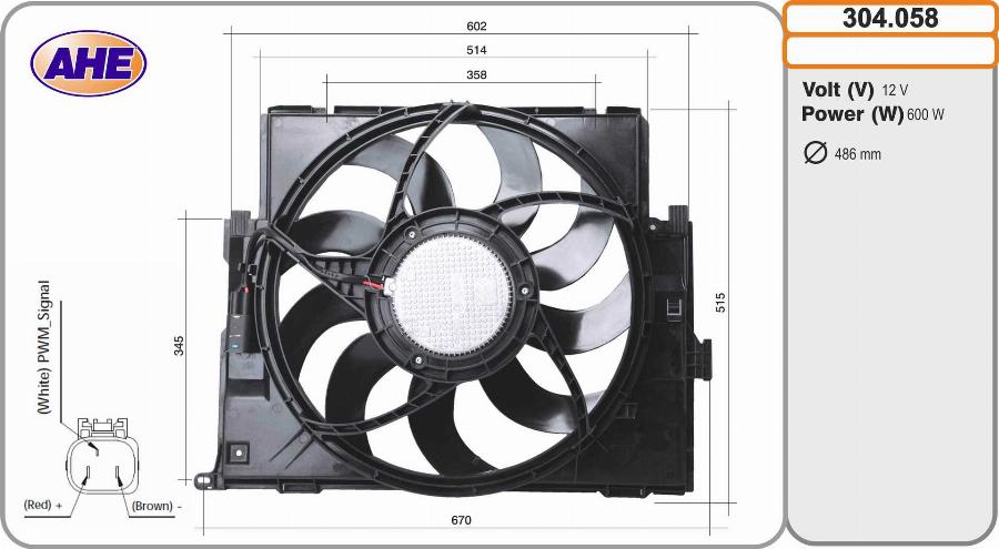 AHE 304.058 - Ventilators, Motora dzesēšanas sistēma autodraugiem.lv