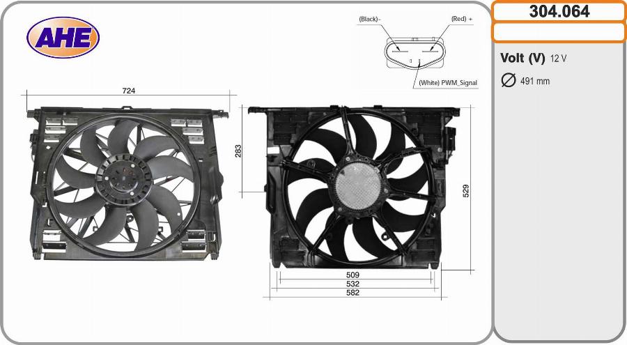 AHE 304.064 - Ventilators, Motora dzesēšanas sistēma autodraugiem.lv