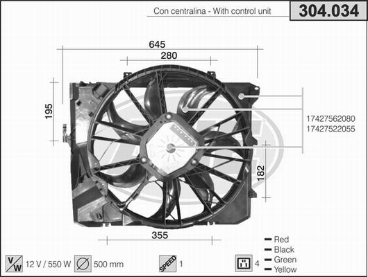 AHE 304.034 - Ventilators, Motora dzesēšanas sistēma autodraugiem.lv