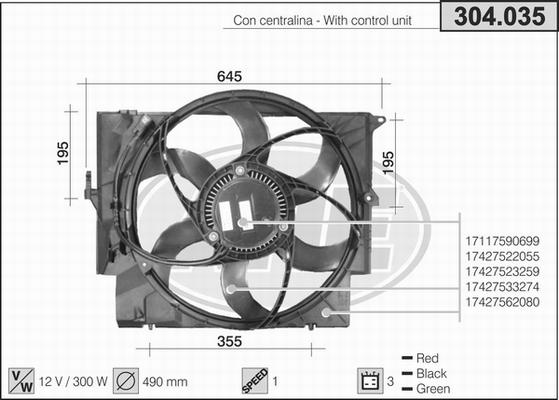 AHE 304.035 - Ventilators, Motora dzesēšanas sistēma autodraugiem.lv