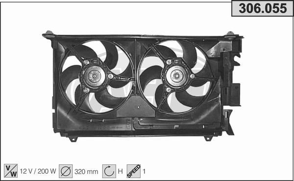 AHE 306.055 - Ventilators, Motora dzesēšanas sistēma autodraugiem.lv