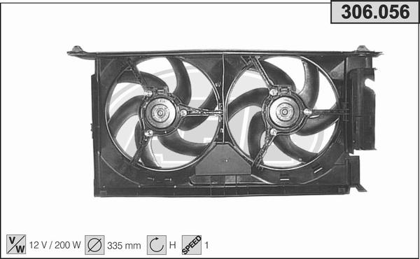 AHE 306.056 - Ventilators, Motora dzesēšanas sistēma autodraugiem.lv