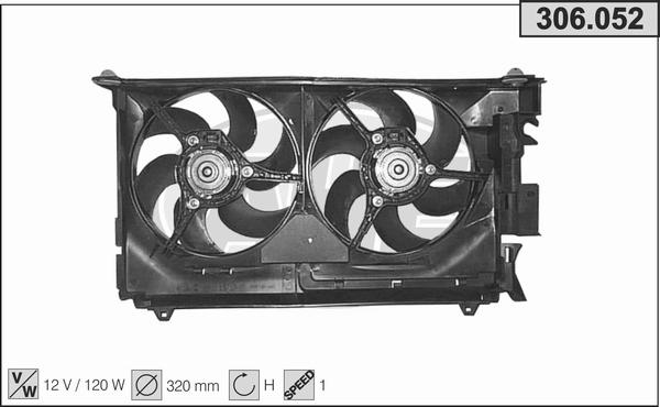 AHE 306.052 - Ventilators, Motora dzesēšanas sistēma autodraugiem.lv