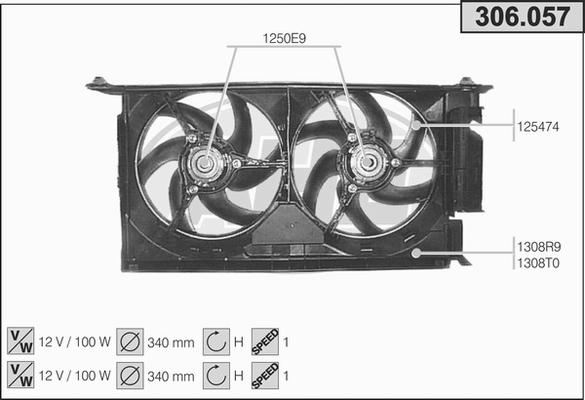 AHE 306.057 - Ventilators, Motora dzesēšanas sistēma autodraugiem.lv