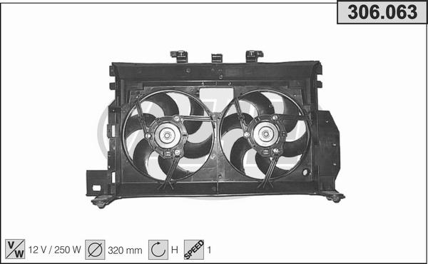 AHE 306.063 - Ventilators, Motora dzesēšanas sistēma autodraugiem.lv