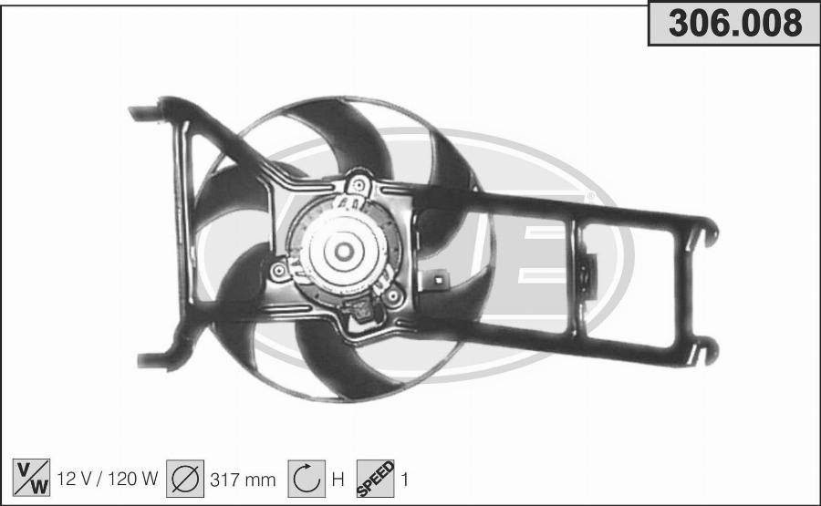 AHE 306.008 - Ventilators, Motora dzesēšanas sistēma autodraugiem.lv