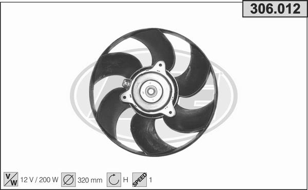 AHE 306.012 - Ventilators, Motora dzesēšanas sistēma autodraugiem.lv