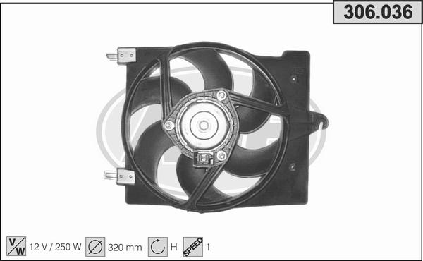 AHE 306.036 - Ventilators, Motora dzesēšanas sistēma autodraugiem.lv