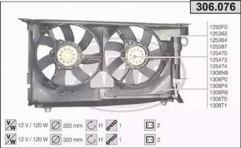 AHE 306.076 - Ventilators, Motora dzesēšanas sistēma autodraugiem.lv