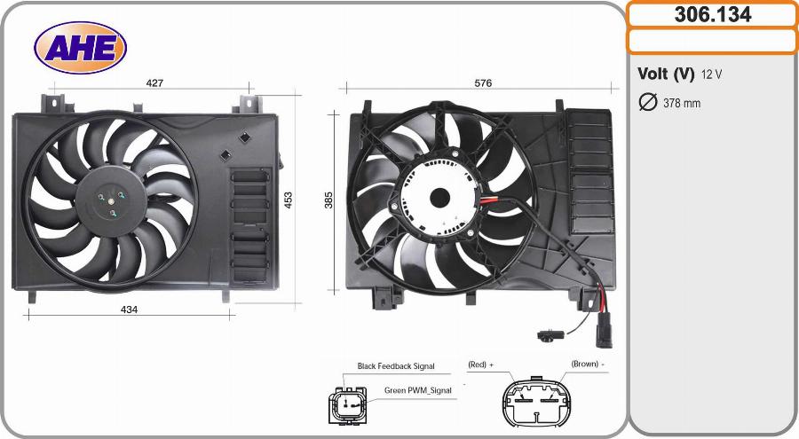 AHE 306.134 - Ventilators, Motora dzesēšanas sistēma autodraugiem.lv