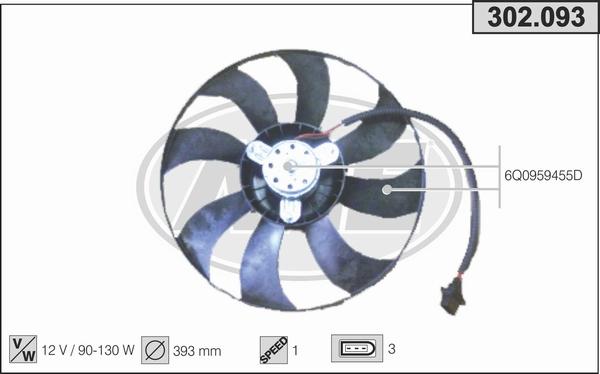 AHE 302.093 - Ventilators, Motora dzesēšanas sistēma autodraugiem.lv