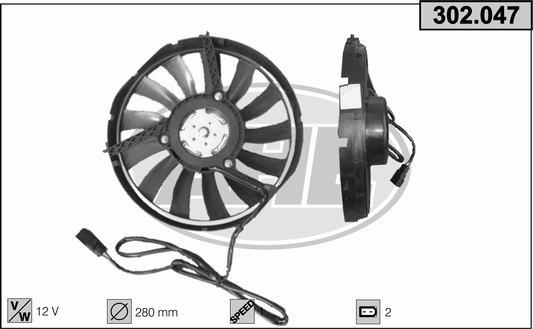 AHE 302.047 - Ventilators, Motora dzesēšanas sistēma autodraugiem.lv