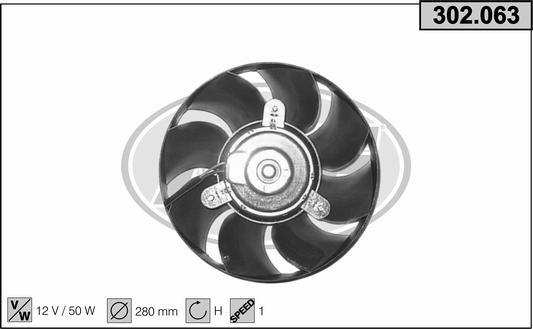 AHE 302.063 - Ventilators, Motora dzesēšanas sistēma autodraugiem.lv