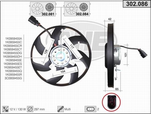 AHE 302.086 - Ventilators, Motora dzesēšanas sistēma autodraugiem.lv
