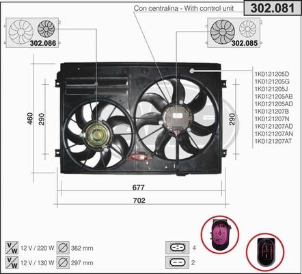 AHE 302.081 - Ventilators, Motora dzesēšanas sistēma autodraugiem.lv