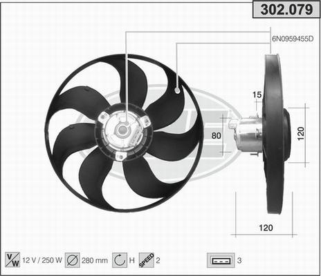 AHE 302.079 - Ventilators, Motora dzesēšanas sistēma autodraugiem.lv