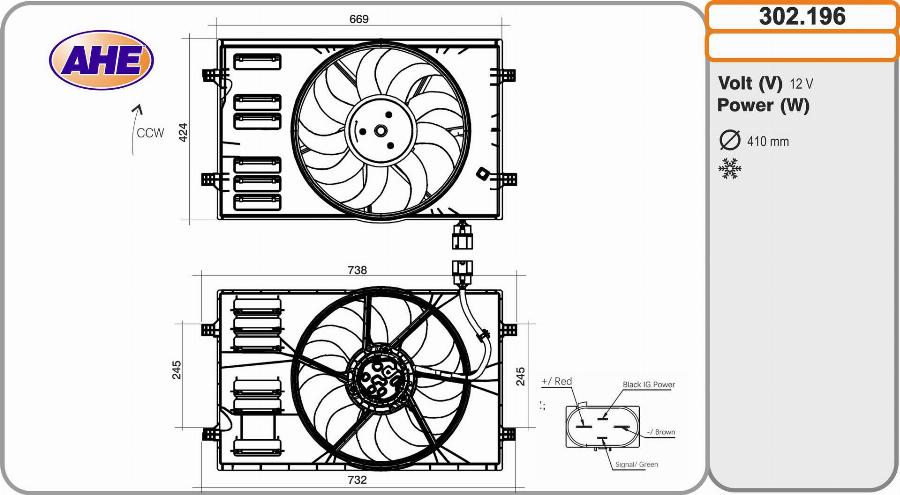 AHE 302.196 - Ventilators, Motora dzesēšanas sistēma autodraugiem.lv