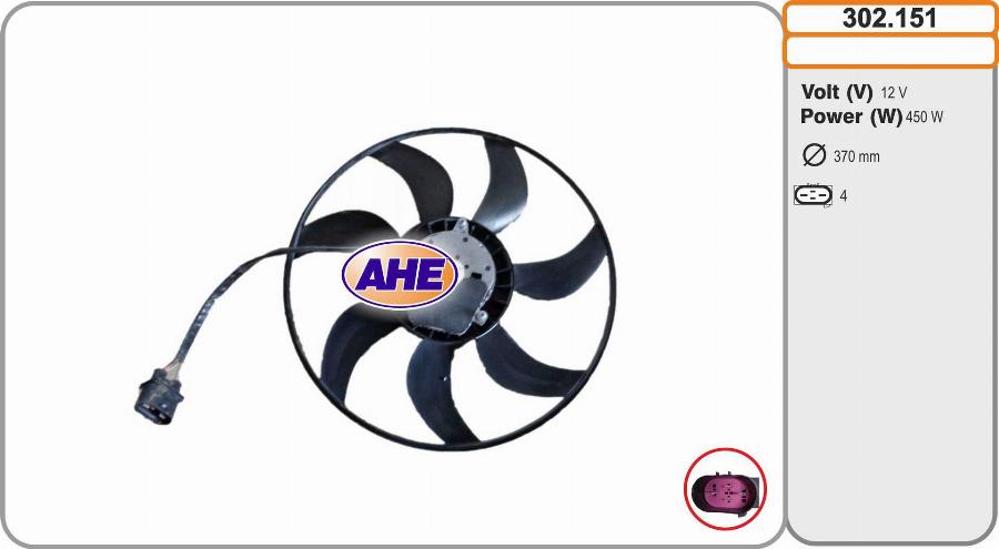 AHE 302.151 - Ventilators, Motora dzesēšanas sistēma autodraugiem.lv