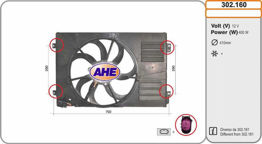 AHE 302.160 - Ventilators, Motora dzesēšanas sistēma autodraugiem.lv
