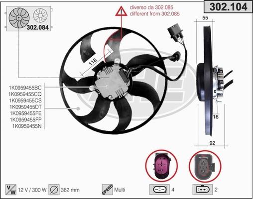 AHE 302.104 - Ventilators, Motora dzesēšanas sistēma autodraugiem.lv