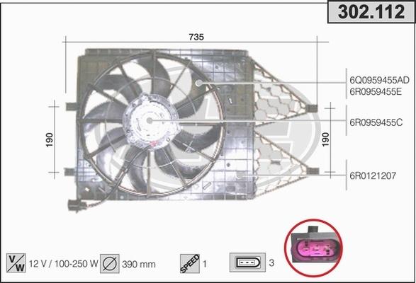 AHE 302.112 - Ventilators, Motora dzesēšanas sistēma autodraugiem.lv