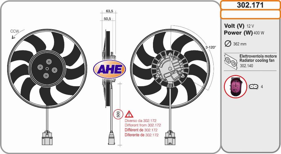 AHE 302.171 - Ventilators, Motora dzesēšanas sistēma autodraugiem.lv