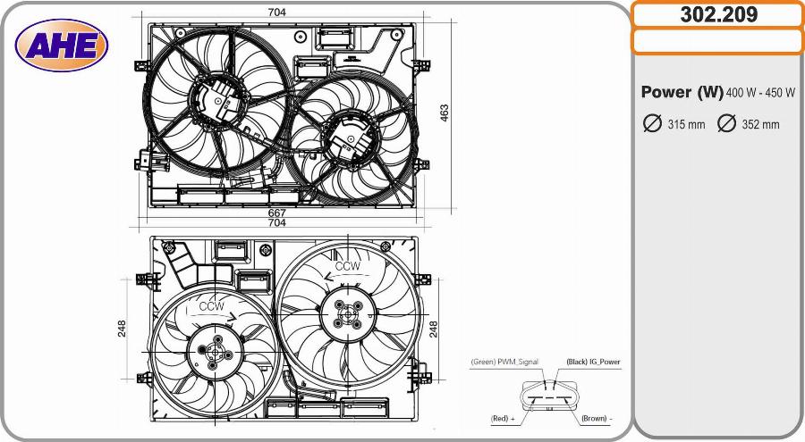 AHE 302.209 - Ventilators, Motora dzesēšanas sistēma autodraugiem.lv