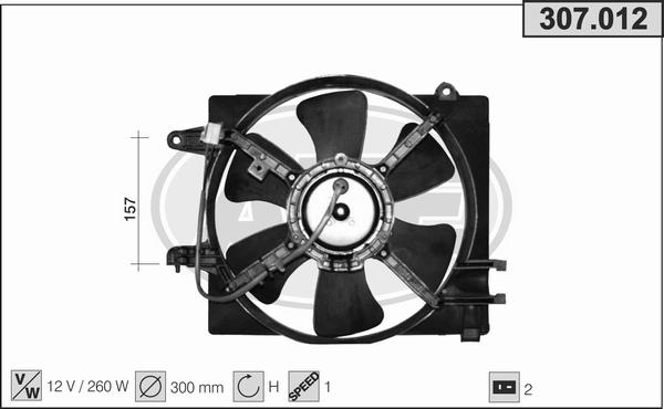 AHE 307.012 - Ventilators, Motora dzesēšanas sistēma autodraugiem.lv