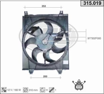 AHE 315.019 - Ventilators, Motora dzesēšanas sistēma autodraugiem.lv