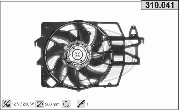 AHE 310.041 - Ventilators, Motora dzesēšanas sistēma autodraugiem.lv