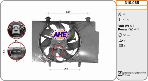 AHE 310.065 - Ventilators, Motora dzesēšanas sistēma autodraugiem.lv