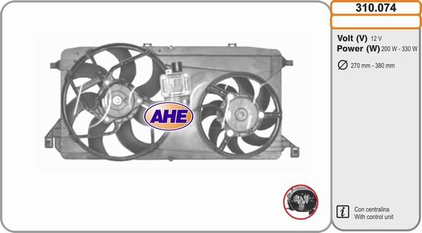 AHE 310.074 - Ventilators, Motora dzesēšanas sistēma autodraugiem.lv