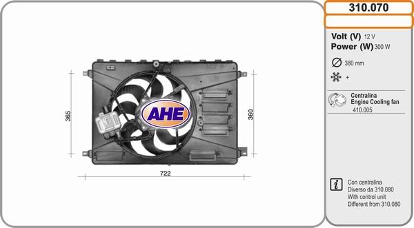 AHE 310.070 - Ventilators, Motora dzesēšanas sistēma autodraugiem.lv