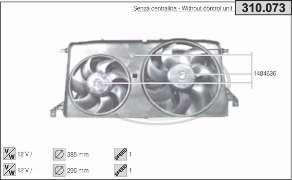 AHE 310.073 - Ventilators, Motora dzesēšanas sistēma autodraugiem.lv