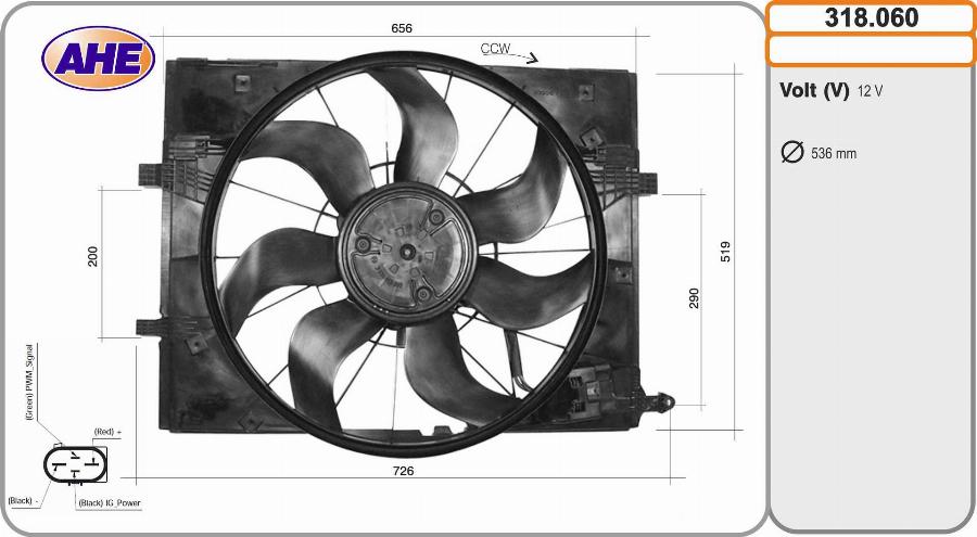 AHE 318.060 - Ventilators, Motora dzesēšanas sistēma autodraugiem.lv