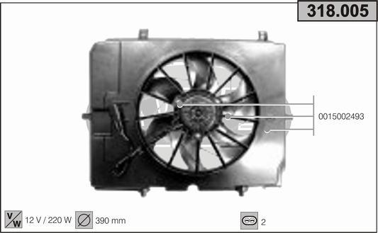 AHE 318.005 - Ventilators, Motora dzesēšanas sistēma autodraugiem.lv