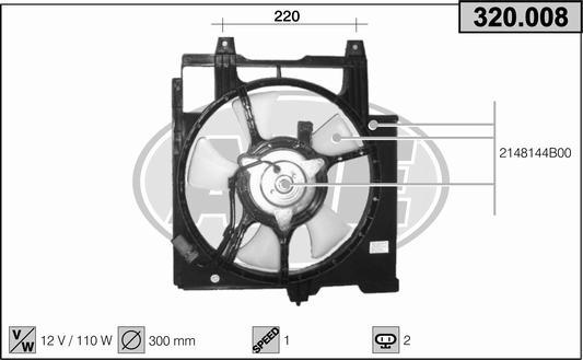 AHE 320.008 - Ventilators, Motora dzesēšanas sistēma autodraugiem.lv