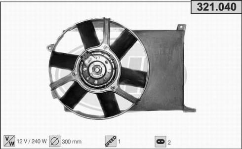 AHE 321.040 - Ventilators, Motora dzesēšanas sistēma autodraugiem.lv