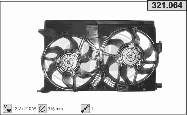 AHE 321.064 - Ventilators, Motora dzesēšanas sistēma autodraugiem.lv